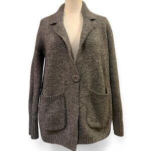 Academia Neutral Minimalist Cozy Cardigan Button Closure Small Max Studio Indie